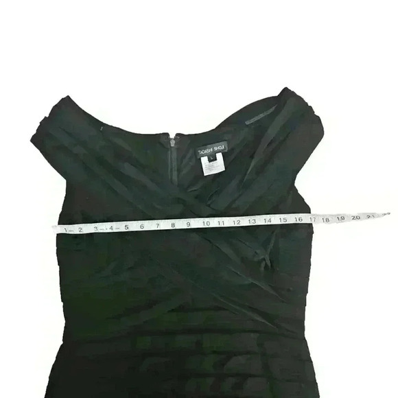 Tadashi Shoji Womens Black Pleated Shutter Cocktail Sleeveless Mini Dress L - Picture 13 of 13